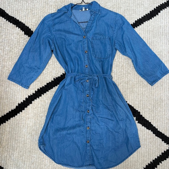 Denim tie Dress - Picture 1 of 2